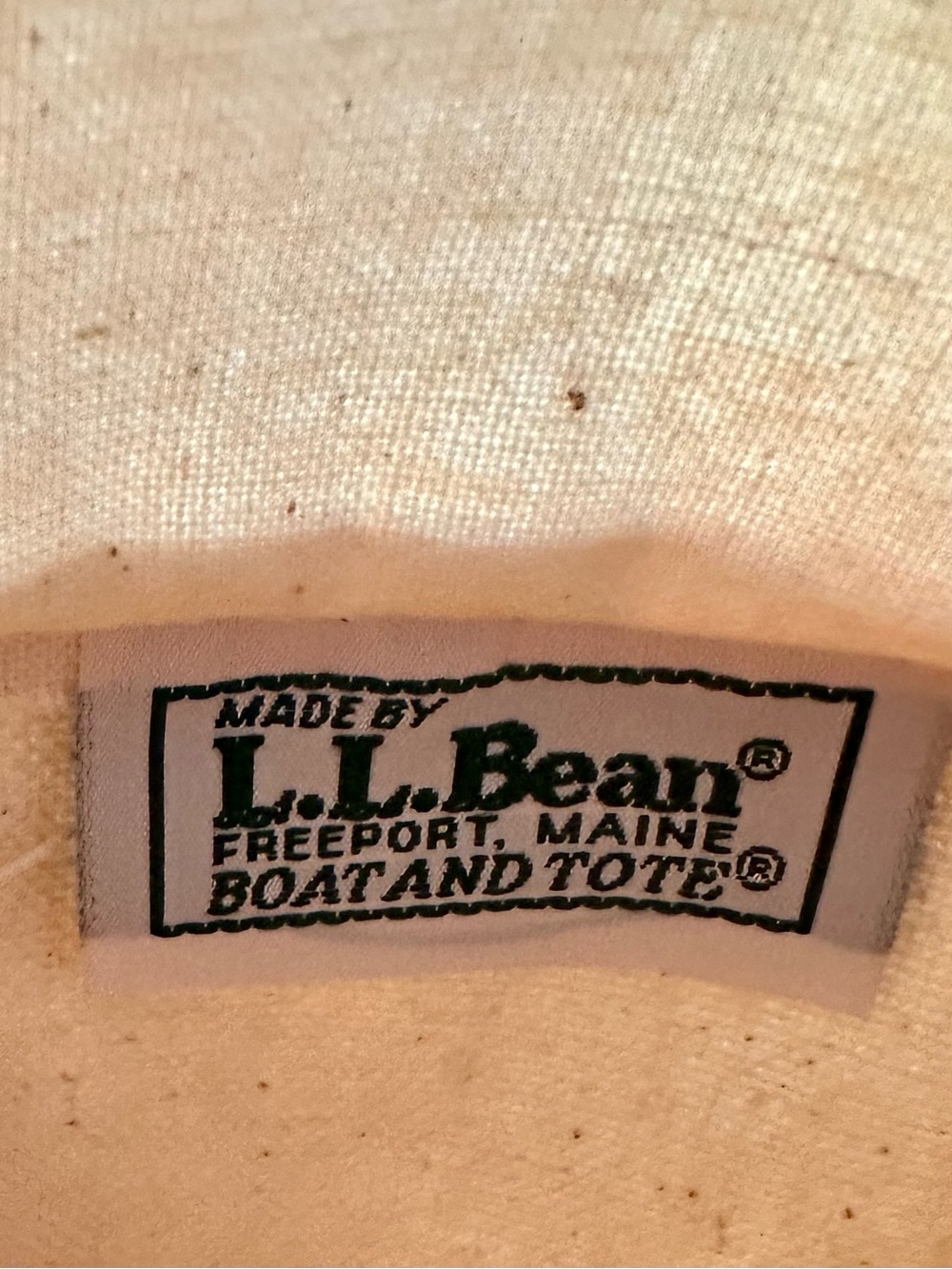 Vintage L.L.Bean Boat & Tote Large Zip Top Navy Canvas Green Label USA 🇺🇸 - Picture 2 of 15